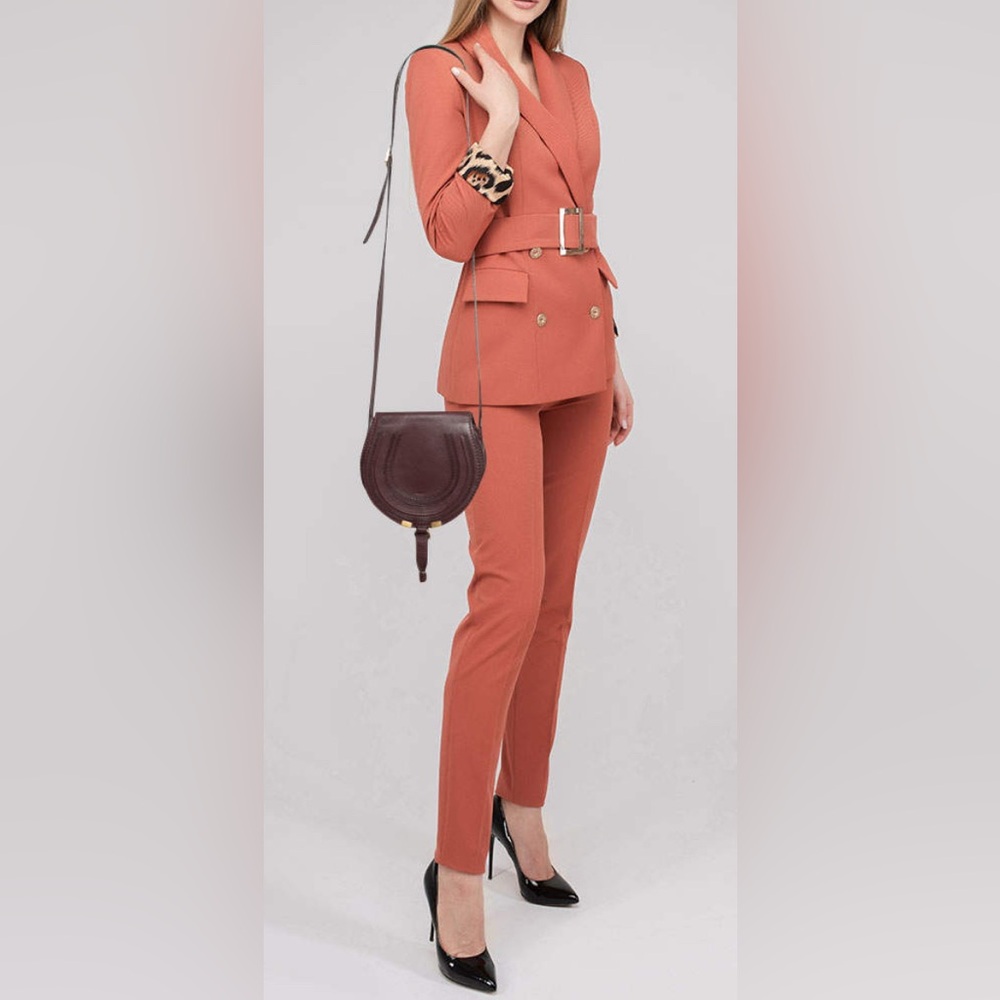 Chloe Medium Marcie Crossbody Bag in Burgundy - Picture 2 of 15